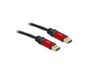 DeLOCK Câble USB 3.0 A-A 5m, USB 3.2 Gen 1 (3.1 Gen 1), Connecteurs Mâle/Mâle, Contacts Or, Débit 5 Gbit/s, Réf. 82747