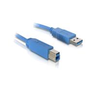DeLOCK Câble USB 3.0 A vers B - 1.8m - Mâle/Mâle - Bleu - Connecteur USB-A / USB-B - Longueur 1,8 mètre - Référence 82434