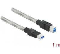 Delock Câble USB 3.2 Gen 1 Type-A mâle vers Type-B mâle avec gaine métallique 1 m (86778)
