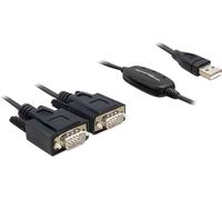 DELOCK Câble USB A -> 2x D-Sub9 St/St 1.40m