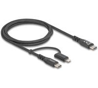 Delock Câble USB-C USB 2.0 USB-C® mâle, USB-C® mâle, Connecteur Lightning 1.00 m noir 81170