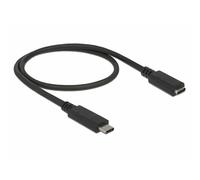 DeLock Câble USB‑C 85532 USB‑C mâle vers USB‑C femelle 0,50 m noir