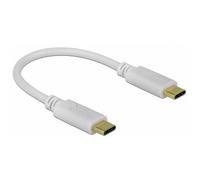 DeLock Câble USB-C mâle vers mâle 0,15 m Blanc 85357