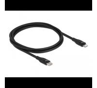 DeLOCK Câble USB-C vers Lightning MFi 1m Noir - Transfert 480 Mbit/s, Cuivre, 9V 3A - Compatible iPhone, iPad, iPod - Réf. 86637