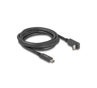 DeLOCK Câble USB-C vers USB-C 5Gbps 2m 4K 60W PD avec E-Marker - Coudé Haut/Bas, USB 3.2 Gen 1, 3A, DisplayPort Alt Mode