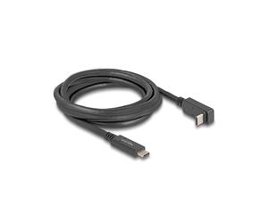 DeLOCK Câble USB-C vers USB-C 5Gbps 2m 4K 60W PD avec E-Marker - Coudé Haut/Bas, USB 3.2 Gen 1, 3A, DisplayPort Alt Mode