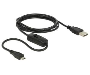DeLock Câble USB / Micro USB 150 cm avec interrupteur