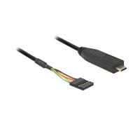 Delock - Câble USB / série - USB-C (M) pour 6 broches TTL (F) - 3.3 V - 2 m - noir