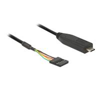 DELOCK 63947 - Câble adaptateur fiche USB C > port série TTL 6 broches, 2 m (5