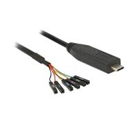 Delock - Câble USB / série - USB-C (M) pour 6 broches TTL (F) séparé - 3.3 V - 2 m - noir