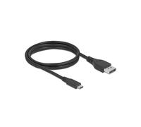 DeLOCK Câble USB Type-C vers DisplayPort 1.4 bidirectionnel 8K 60Hz, 1m, certifié DP 8K, HDCP 1.4/2.2, 32.4 Gbps, AWG 32, noir