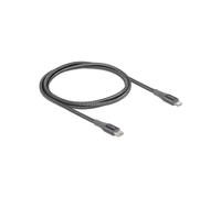 DeLOCK Câble USB Type-C vers Lightning 1m Gris - USB 2.0 480Mbps, 9V/3A, MFi - Connecteurs mâles droit, AWG 22/30 - Ref: 86631