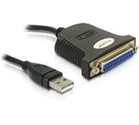 Delock Câble USB USB 1.1 USB-A mâle, Prise DB25 parallèle 0.80 m noir 61330