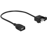 Delock Câble USB USB 2.0 USB-A femelle, USB-A femelle 0.25 m noir 85105