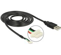 Delock Câble USB USB 2.0 USB-A mâle, En-tête de broche 5 pôles 1.50 m noir avec barrette à broche 95986