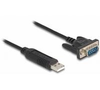 Delock Câble USB USB 2.0 USB-A mâle, Fiche mâle VGA 9 pôles 0.50 m noir 66461