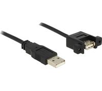 DeLOCK 1m 2xUSB2.0-A câble USB USB 2.0 USB A Noir