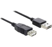 Câble usb usb 2.0 usb-a mâle, usb-a femelle 5.00 m noir connecteur utilisable des deux cotés, contacts dorés, certifié ul 83373 V746891 - Delock