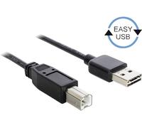 DeLOCK 1m USB 2.0 A - B m/m câble USB USB A USB B Noir