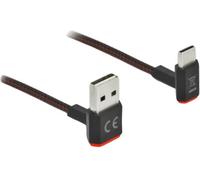 Delock Câble USB USB 2.0 USB-A mâle, USB-C® mâle 0.20 m noir 85274