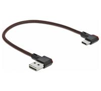 Delock Câble USB USB 2.0 USB-A mâle, USB-C® mâle 0.20 m noir contacts dorés 85279