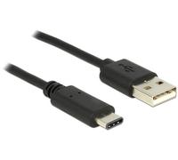 DeLOCK 0.5m, USB2.0-A/USB2.0-C câble USB 0,5 m USB A USB C Noir - Câbles USB (USB2.0-A/USB2.0-C, 0,5 m, USB A, USB C, 2.0, Male connector / Male connector, Noir)