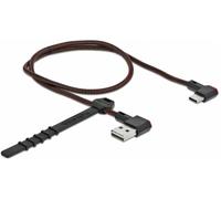 Delock Câble USB USB 2.0 USB-A mâle, USB-C® mâle 0.50 m noir contacts dorés 85280