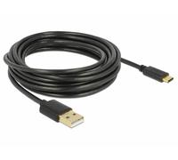 DeLOCK 83669 Câble Chargeur USB 4 m USB 2.0 USB A USB C Noir