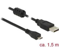 DeLOCK 84902 câble USB 1,5 m USB 2.0 USB A Micro-USB B Noir