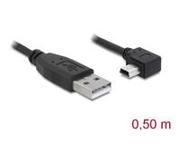 Delock Câble USB USB 2.0 USB-A mâle, USB-Mini-B mâle 0.50 m noir 82680