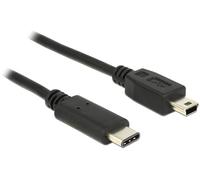 DeLOCK 0.5m, USB2.0-C/USB2.0 Mini-B câble USB 0,5 m Mini-USB B USB C Noir - Câbles USB (USB2.0-C/USB2.0 Mini-B, 0,5 m, Mini-USB B, USB C, 2.0, Male connector / Male connector, Noir)