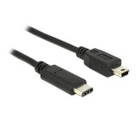 Delock Câble USB USB 2.0 USB-Mini-B mâle, USB-C® mâle 0.50 m noir 83335