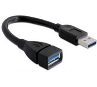 Delock Câble USB USB 3.0 USB-A mâle, USB-A femelle 0.15 m noir 82776