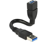 ShapeCable - Rallonge de câble USB - USB type A (F) pour USB type A (M) - USB 3.0 - 15 cm - noir