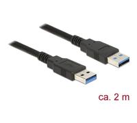 Delock Câble USB USB 3.2 Gen1 (USB 3.0) USB-A mâle, USB-A mâle 2.00 m noir