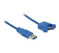 Delock Câble USB USB 3.2 Gen1 USB-A mâle, USB-A femelle 1.00 m bleu 85112