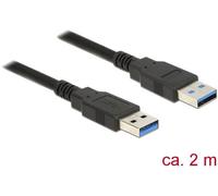 Delock Câble USB USB 3.2 Gen1 USB-A mâle, USB-A mâle 2.00 m noir contacts dorés 85062