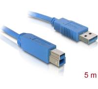 Delock Câble USB USB 3.2 Gen1 USB-A mâle, USB-B mâle 5.00 m bleu contacts dorés 82582