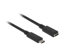 Delock Câble USB USB 3.2 Gen1 USB-C® mâle, USB-C® femelle 1.00 m noir 85533