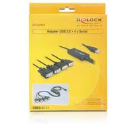 Delock Câble USB USB-A mâle, Fiche mâle VGA 9 pôles, Fiche mâle VGA 9 pôles, Fiche mâle VGA 9 pôles, Fiche mâle VGA 9 pôles 1.40 m noir 61887