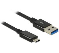 Delock Câble USB USB-A mâle, USB-C® mâle 1.00 m noir 83983