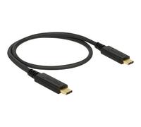 - Câble USB - 24 pin USB-C (M) pour 24 pin USB-C (M) - USB 2.0 - 5 A - 50 cm - noir