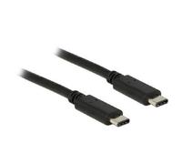 DeLOCK 0.5m USB 2.0 câble USB 0,5 m USB C Noir