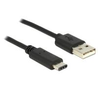 DeLOCK 0.5m, USB2.0-A/USB2.0-C câble USB 0,5 m USB A USB C Noir - Câbles USB (USB2.0-A/USB2.0-C, 0,5 m, USB A, USB C, 2.0, Male connector / Male connector, Noir)