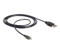 Delock - Câble USB - USB (M) pour Micro-USB de type B (M) - USB 2.0 - 1.5 m - noir, anthracite
