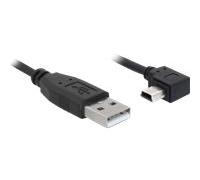 Delock - Câble USB - USB (M) pour mini USB type B (M) - 50 cm - connecteur coudé