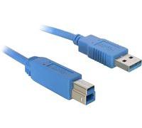 Delock Câble USB USB 3.2 Gen1 USB-A mâle, USB-B mâle 3.00 m bleu contacts dorés 82581