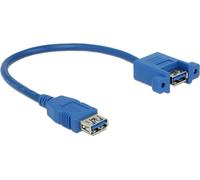 DELOCK Câble USB3.0 A -> A mâle/femelle 1.00m encastrable