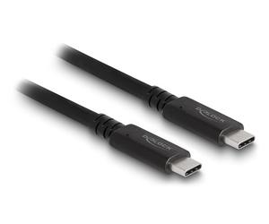 DeLOCK Câble USB4 40 Gbps coaxial 1,2 m USB PD 3.1 Extended Power Range 240 W