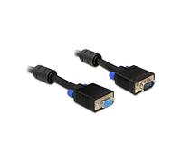 DeLOCK Câble VGA 5m Noir - Connecteur VGA (D-Sub) Mâle/Femelle - Réf. 82566 - Longueur 5 mètres - Code SH: 84733080